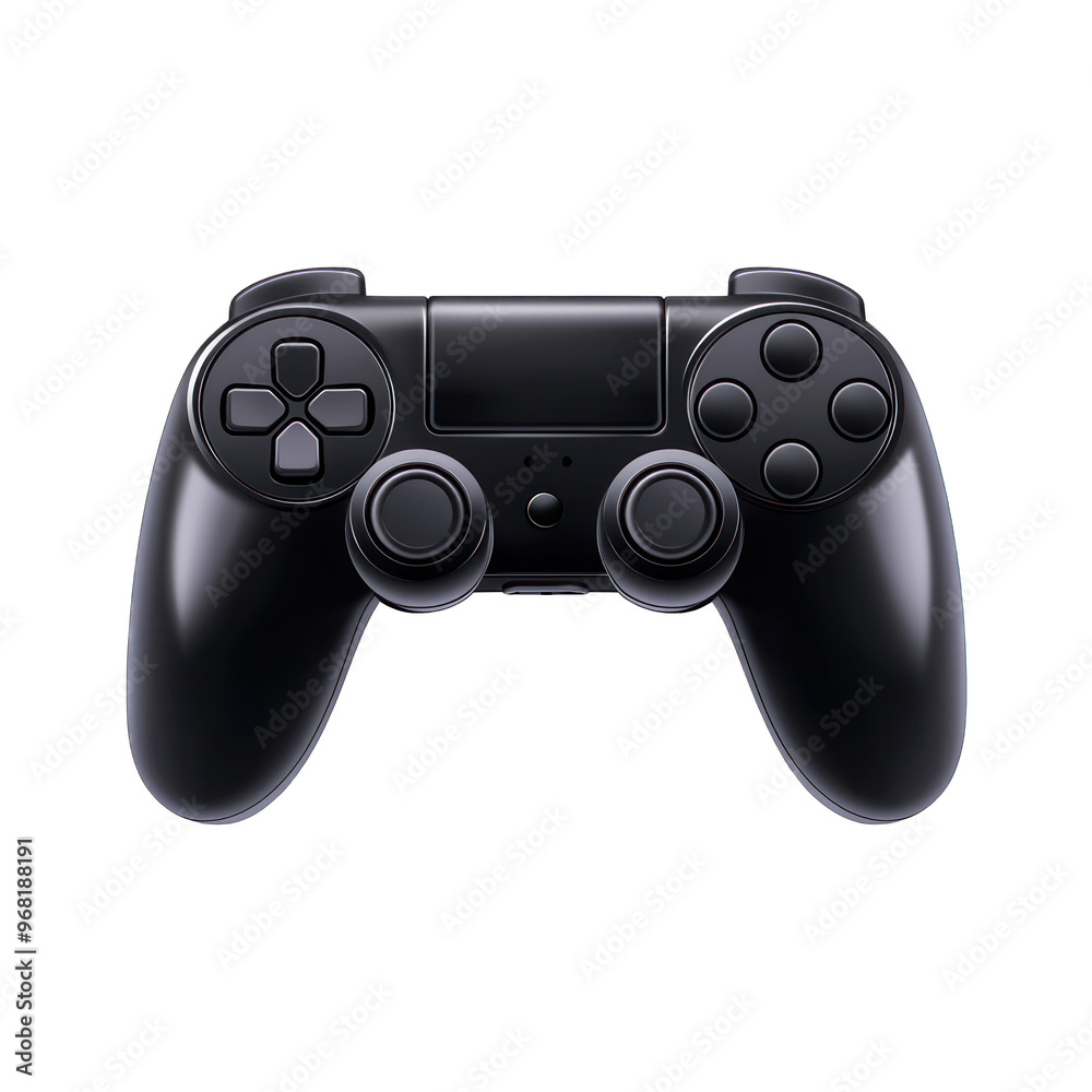 A sleek black video game controller showcasing modern design and functionality, ideal for gaming enthusiasts and content creators. transparent background A sleek black video game controller showcasing modern design and functionality, ideal for gaming enthusiasts and content creators. transparent background