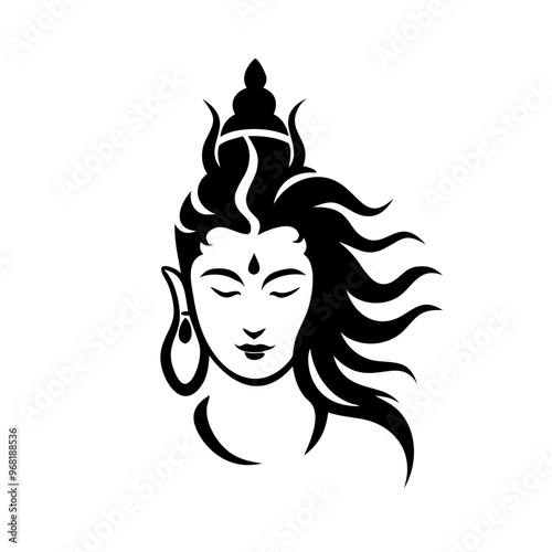 Lord Shiva Silhouette Icon - SVG, PNG Clipart with Transparent Background