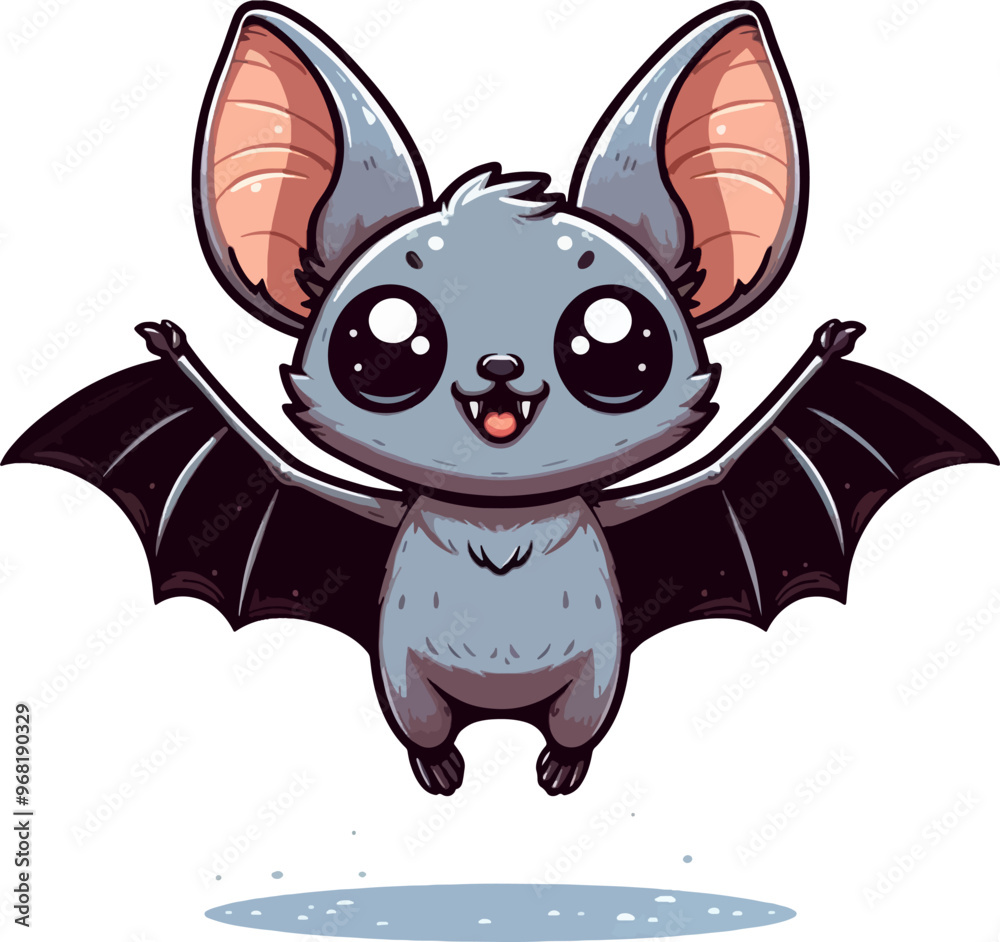 cute cartoon halloween bat vampire