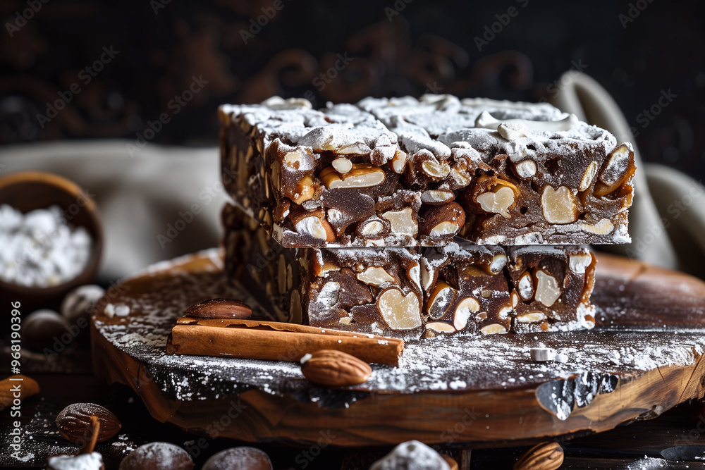 Fototapeta premium Panforte - italian Christmas dessert.