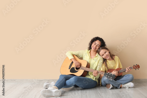 Happy mother and daughter p...