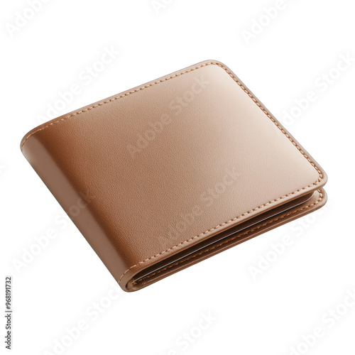 A stylish, modern wallet made of smooth leather, perfect for organizing cards and cash while showcasing elegance. transparent background