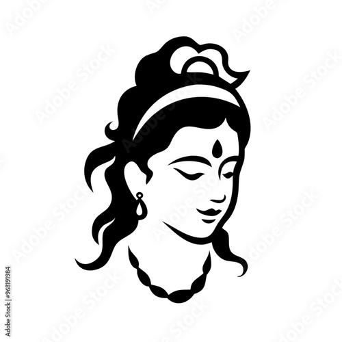 Lord Krishna Silhouette Icon - SVG, PNG Clipart with Transparent Background