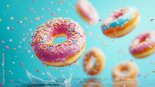 close up of a donut, background