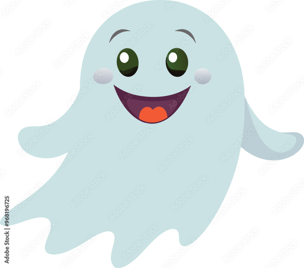 Vector Halloween Ghost Icon on Transparent Background for Spooky Designs . Vector Halloween Ghost Icon on Transparent Background for Spooky Designs .