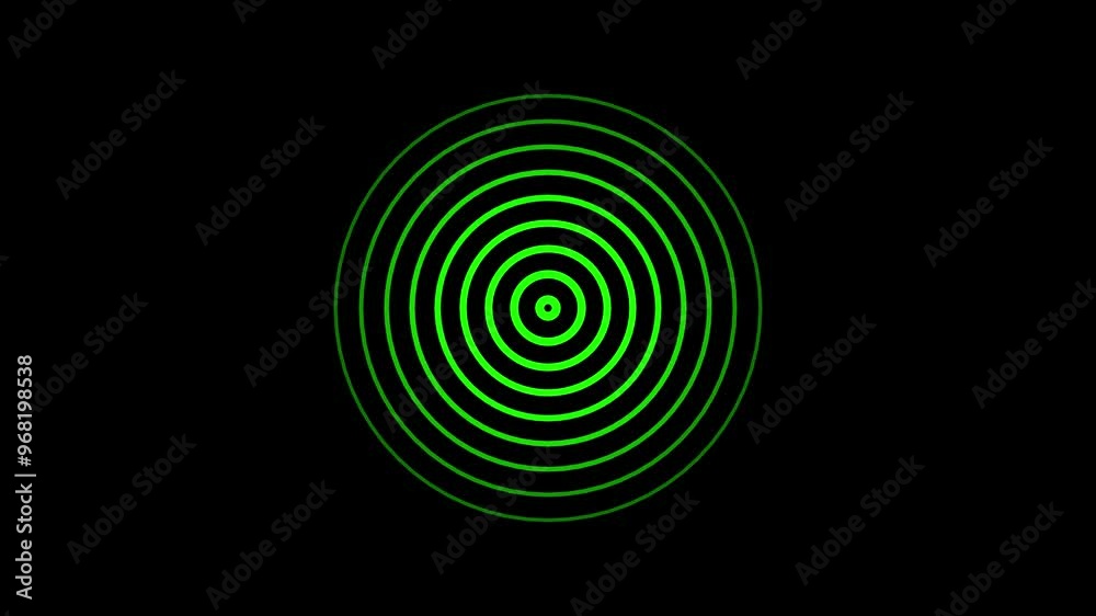 The bright green radar transmits radio waves, radial ultrasound on a black background, 4K video response, signal finding, and information support. The bright green radar transmits radio waves, radial ultrasound on a black background, 4K video response, signal finding, and information support.