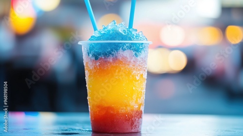 ice slushy in a plastic cup