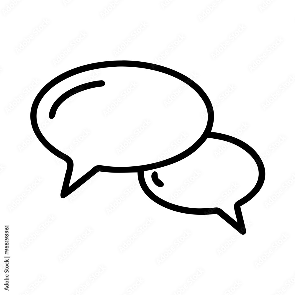 Speech bubbles icon representing conversation on a simple background Speech bubbles icon representing conversation on a simple background