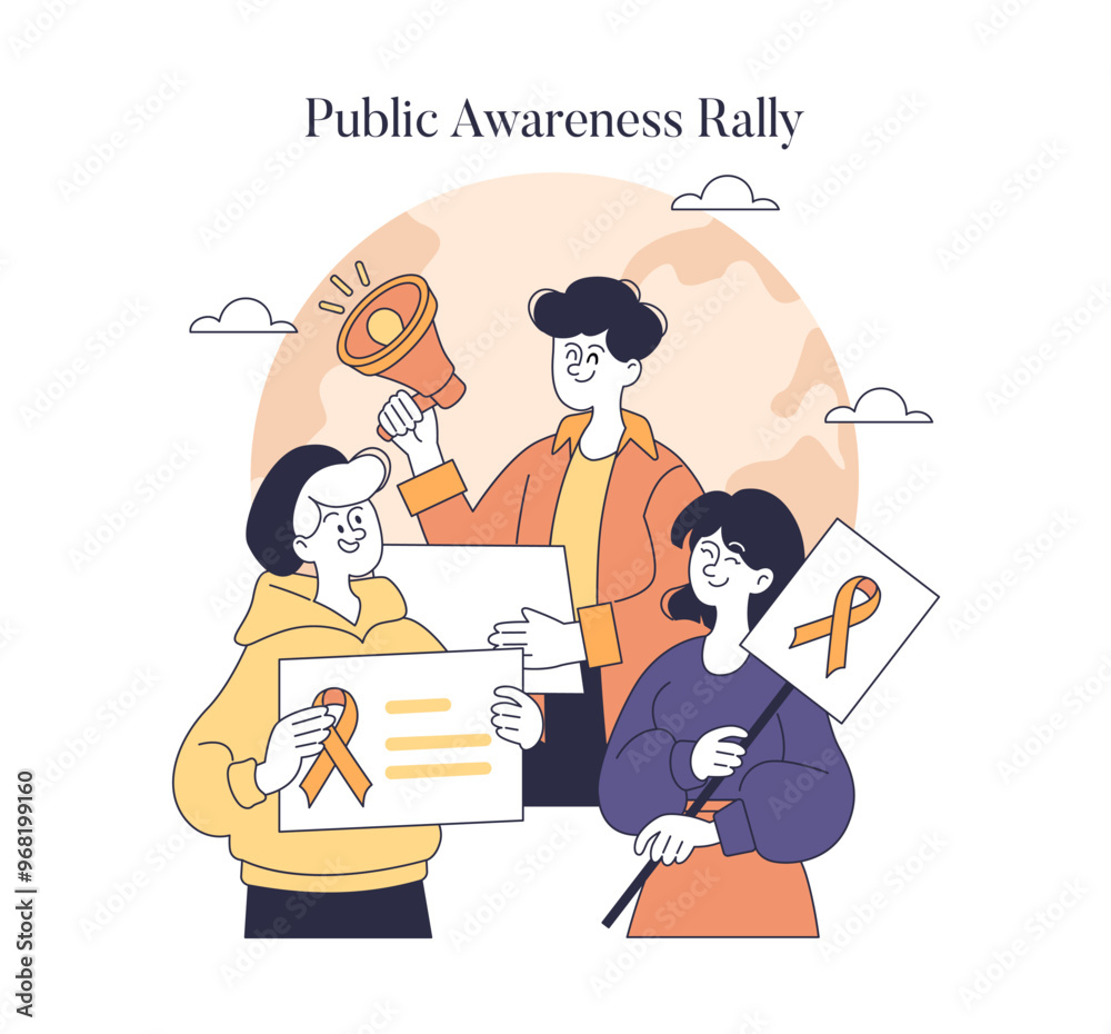 Naklejka premium Suicide Prevention Day. Flat Vector Illustration