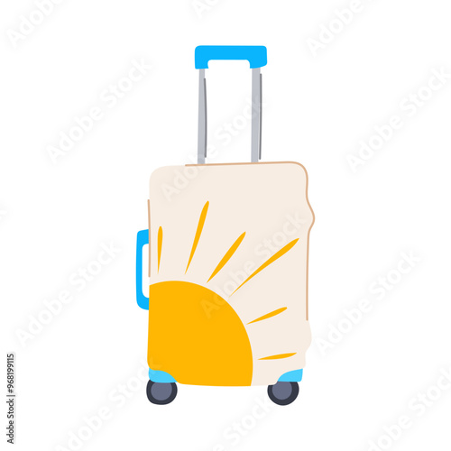 suitcase luggage cover cartoon. durable elastic, stylish fabric, fit secure suitcase luggage cover sign. isolated symbol vector illustration