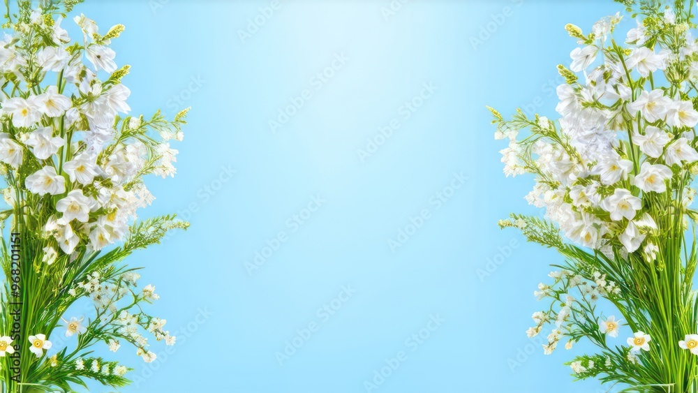 Beautiful light background for a greeting card with delicate flowers Beautiful light background for a greeting card with delicate flowers