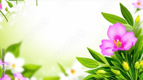 Beautiful light background for a greeting card with delicate flowers 