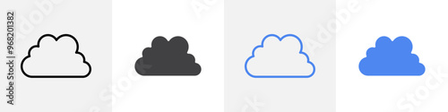 cloud icon vector set use for web ui or app