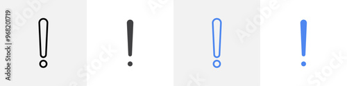 exclamation icon vector set use for web ui or app