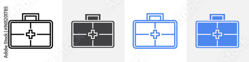 first aid kit icon vector set use for web ui or app