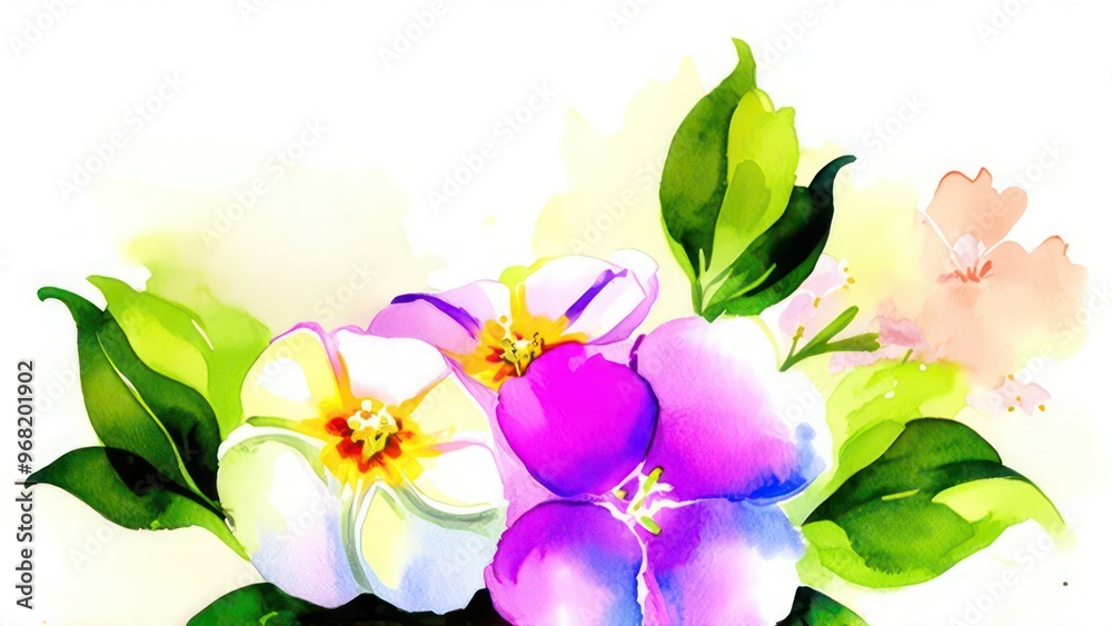 Obraz premium Beautiful light background for a wedding greeting card with delicate spring flowers