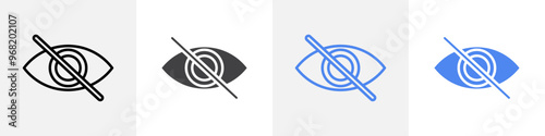 hide icon vector set use for web ui or app