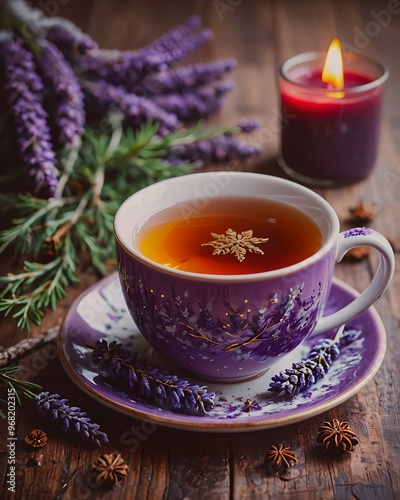 cup of tea with lavender