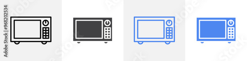microwave icon vector set use for web ui or app