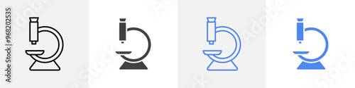 microscope icon vector set use for web ui or app