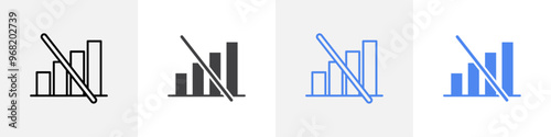 no service icon vector set use for web ui or app