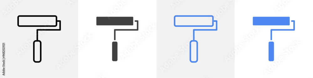paint roller icon vector set use for web ui or app paint roller icon vector set use for web ui or app