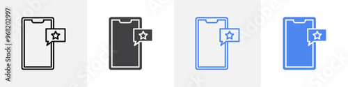 phone rating icon vector set use for web ui or app