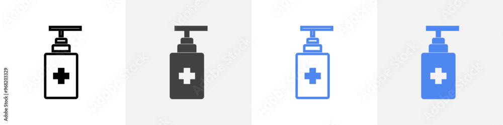 sanitizer icon vector set use for web ui or app