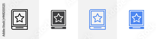 star book icon vector set use for web ui or app