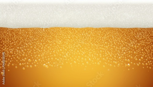 Realistic beer foam with bubbles. Beer glass with a cold drink. Background for bar design, oktoberfest flyers. Vector illustration photo