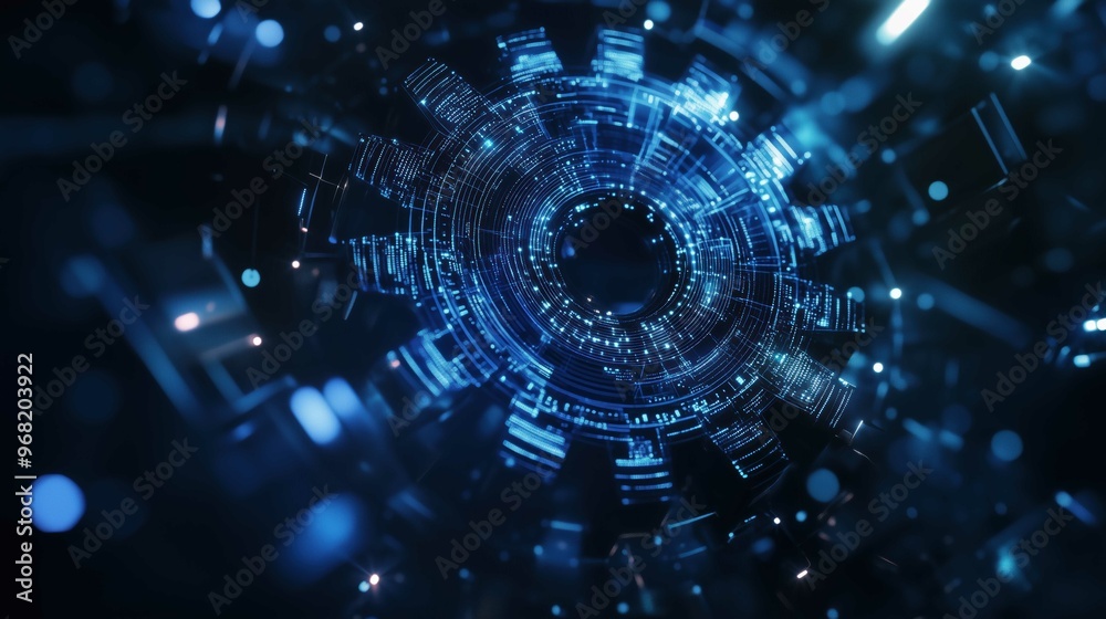 Gear, high technology background Gear, high technology background