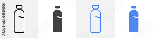 water bottle icon vector set use for web ui or app