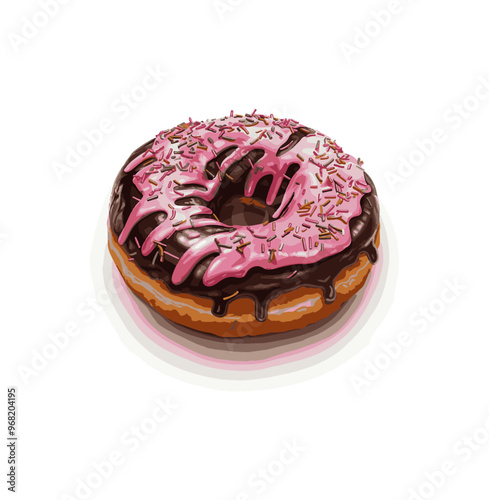 Donut Schokolade Aquarell 