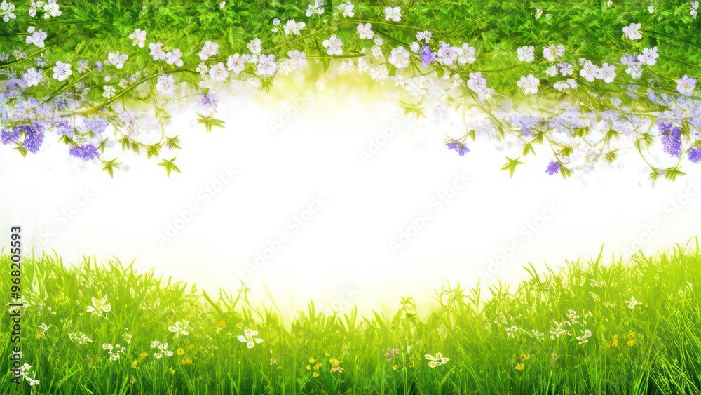 Beautiful light background for a greeting card with delicate flowers 