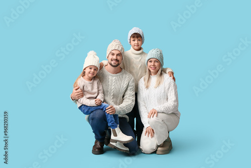 Happy family with children ...