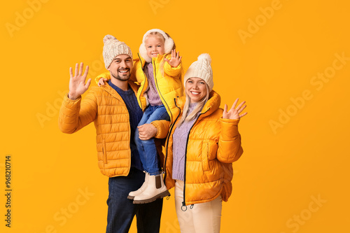 Happy couple with daughter ...