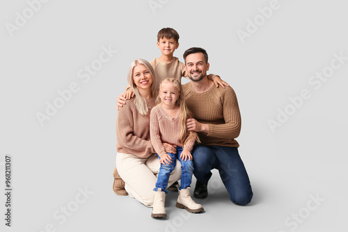 Happy family with children ...