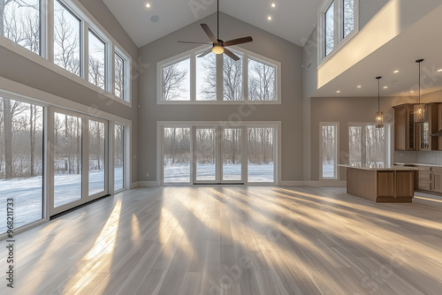 interior of a modern house backdrop