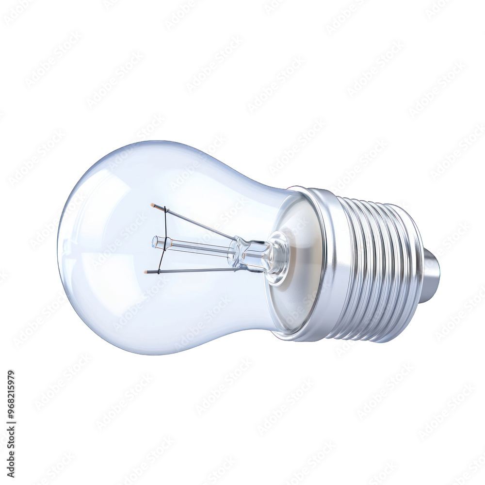 A clear glass light bulb with a traditional design, perfect for showcasing themes of innovation and illumination. transparent background A clear glass light bulb with a traditional design, perfect for showcasing themes of innovation and illumination. transparent background