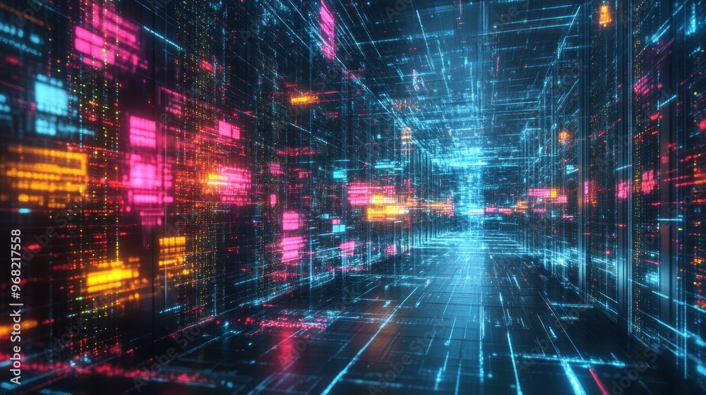 Abstract Digital Network Visualization Abstract Digital Network Visualization