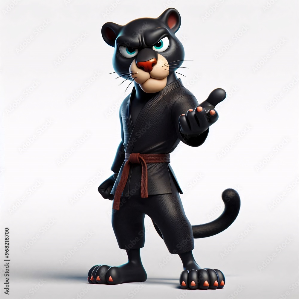 Karate animals on white background
Karate animals on white background