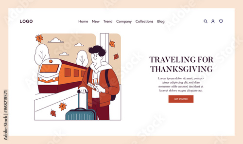 Thanksgiving Day. Flat Vector Illustration