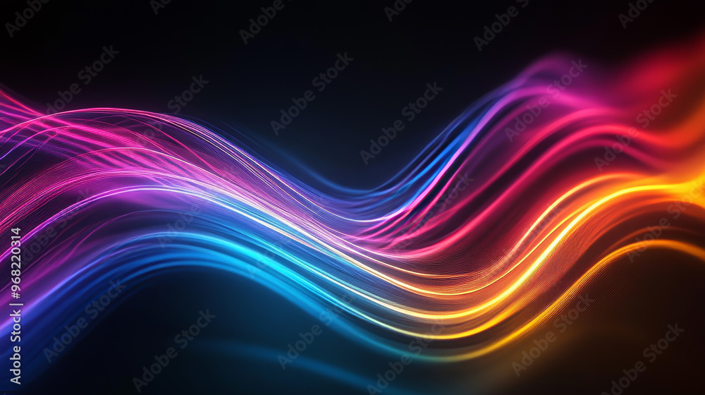 A simple background with colorful lines that move and change.
