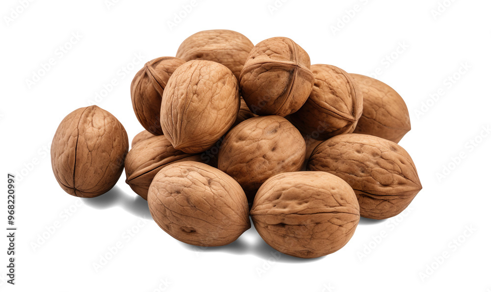 Brown grains African walnut on a transparent background Brown grains African walnut on a transparent background