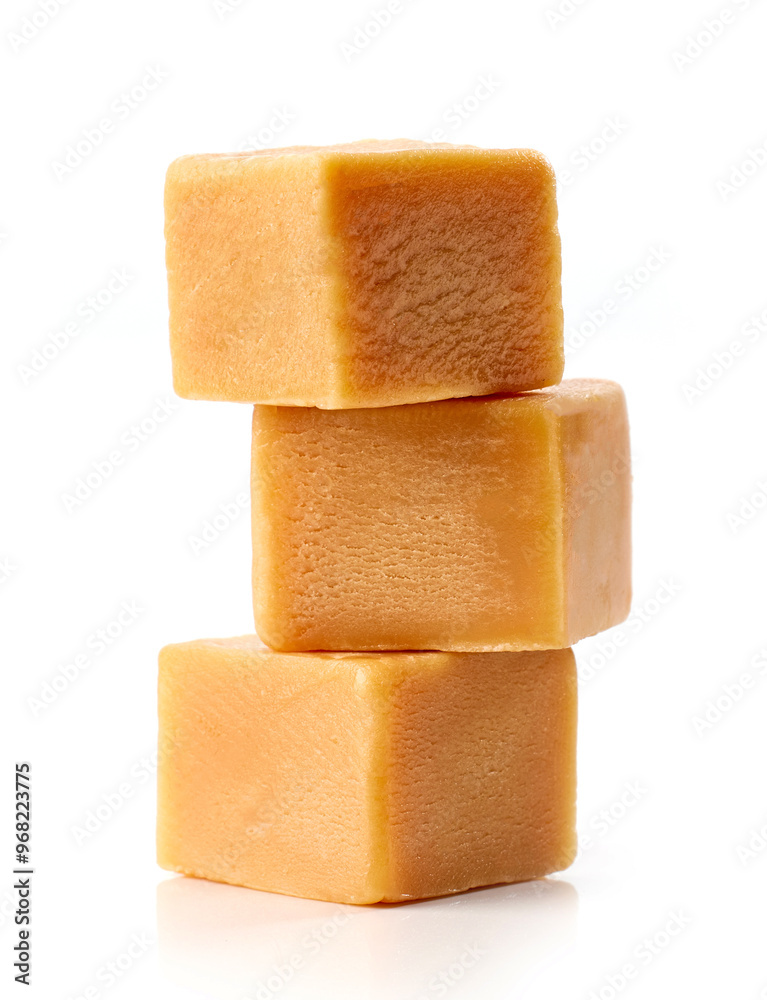 stack of caramel candies stack of caramel candies