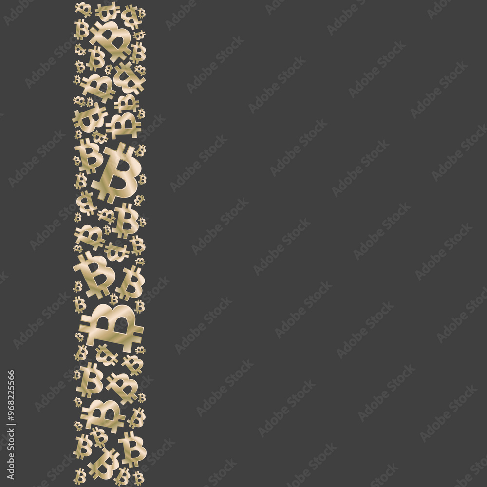 Obraz premium Gold Bitcoin Strip