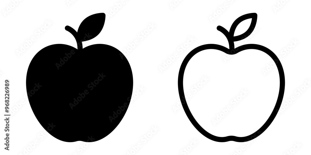 Apple fruit icon simple design Apple fruit icon simple design