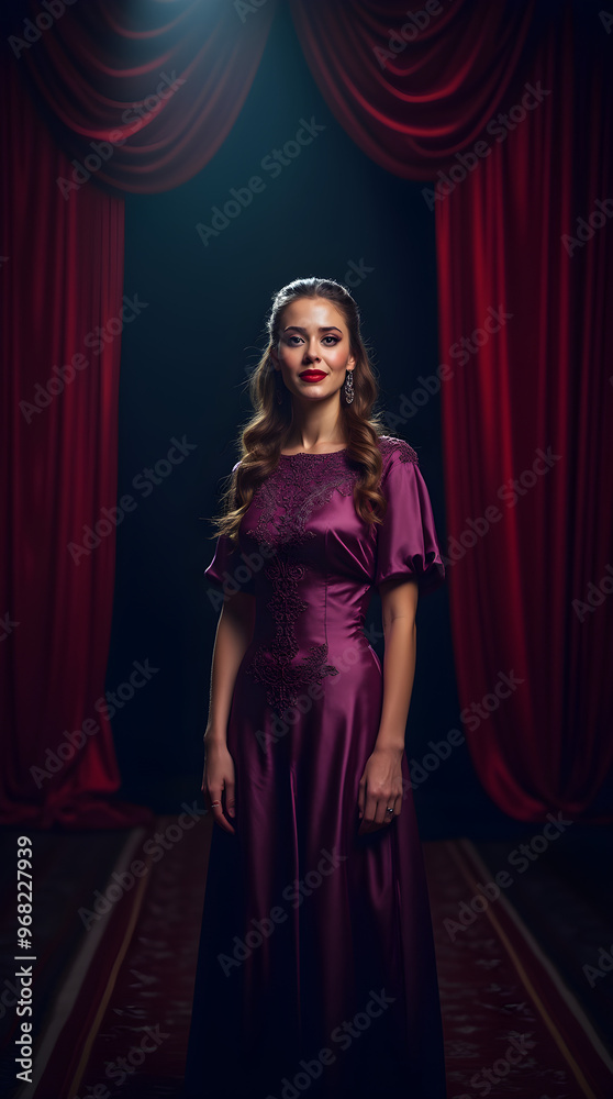 Elegant Performer in a Dramatic Setting Elegant Performer in a Dramatic Setting