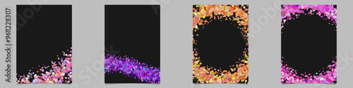 Abstract brochure backgrounds with colored dots