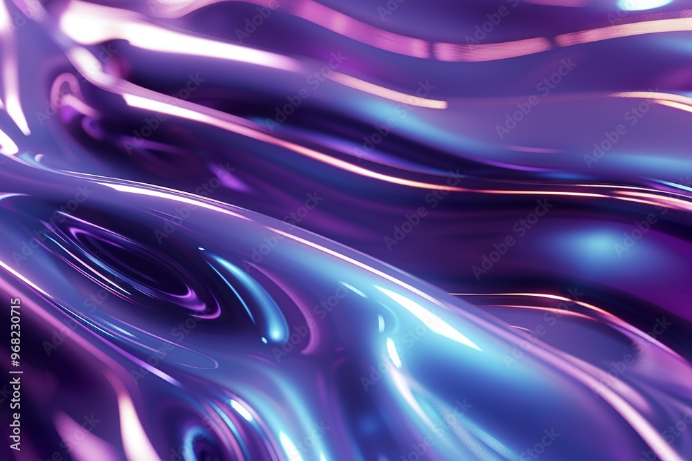 A purple and blue wave with a lot of sparkles,